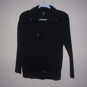Black yoga hoodie super soft open back breathable
